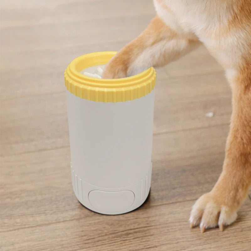 Semi-Automatic Pet Cat Dog Foot Clean Cup Washing Brush Paw Cleaning Tool Pet Feet Paw Cleaner
