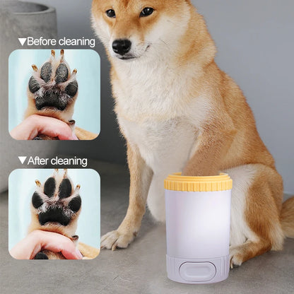 Semi-Automatic Pet Cat Dog Foot Clean Cup Washing Brush Paw Cleaning Tool Pet Feet Paw Cleaner